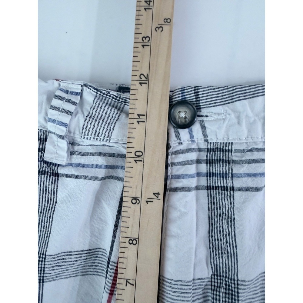 American Rag‎ Shorts Mens 38 Red Blue Plaid Slim Fit Cotton Preppy Casual - Picture 8 of 10